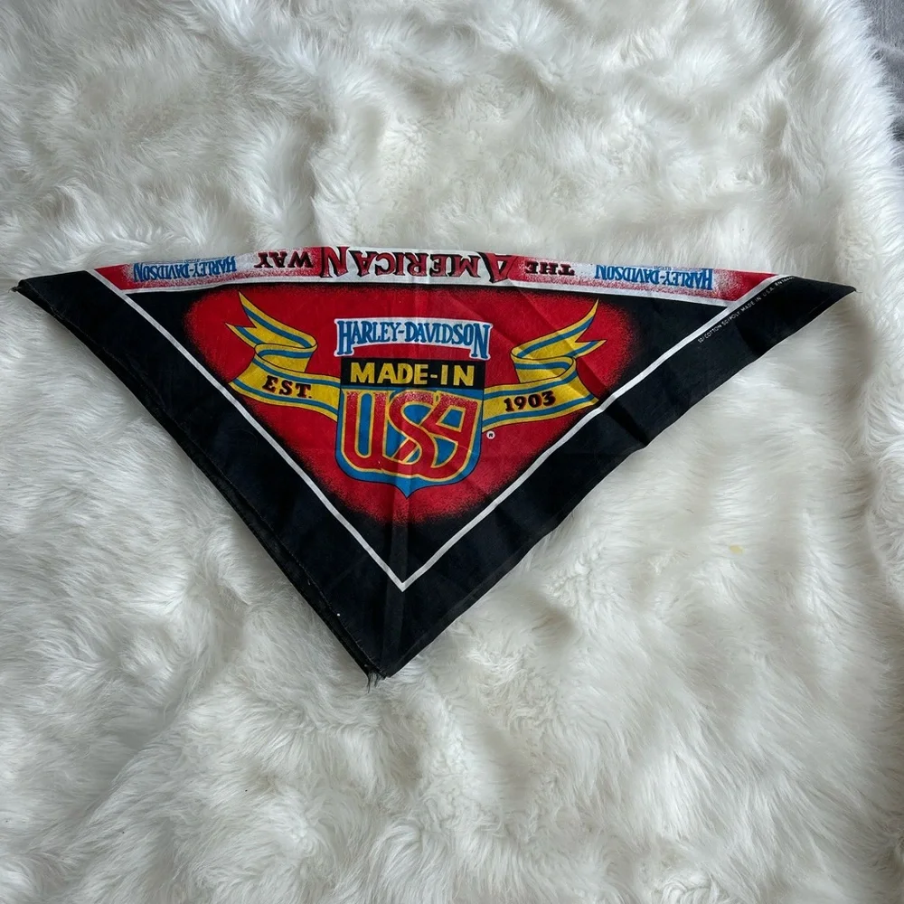 Harley-Davidson Black and Red Eagle Bandana